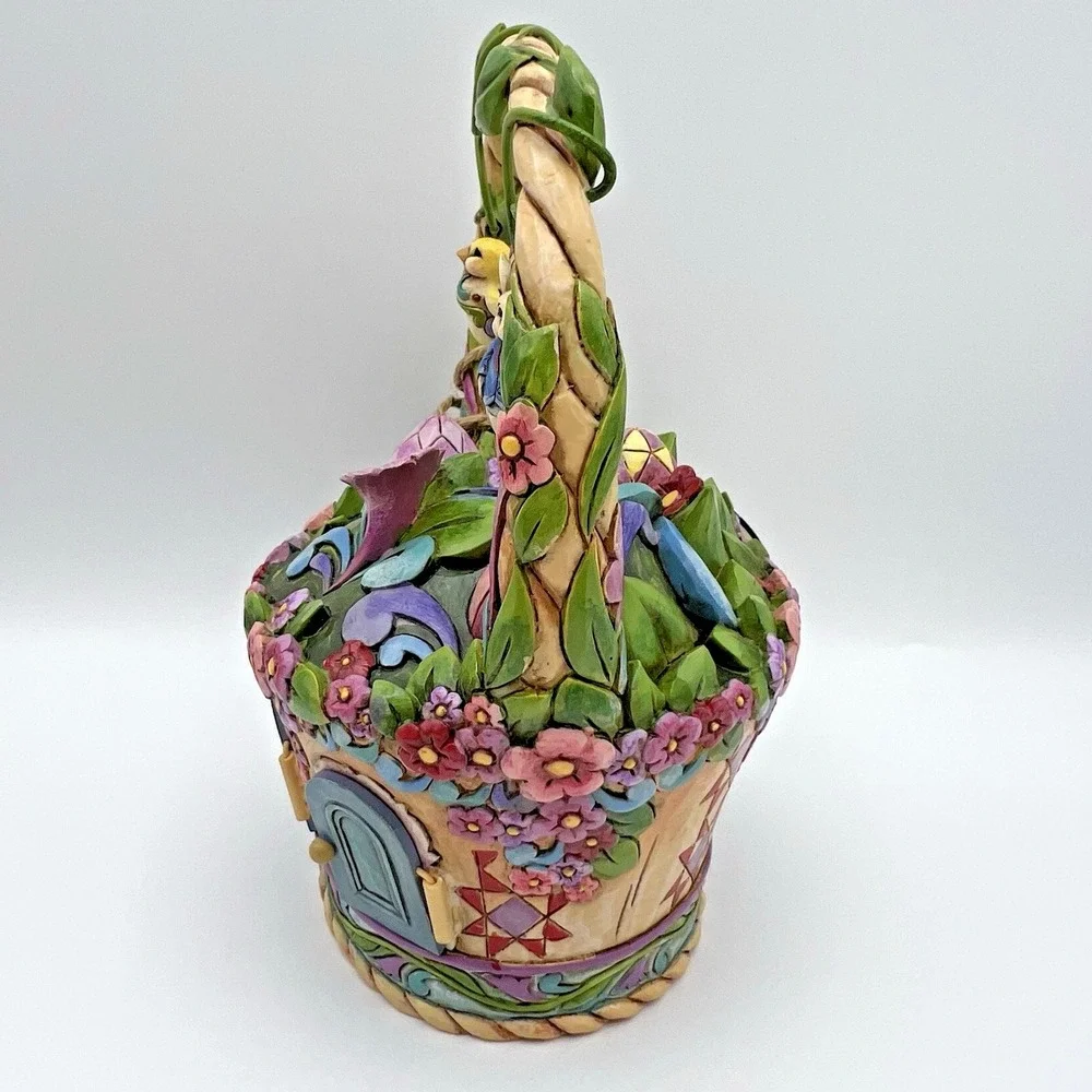 Jim Shore Heartwood Creek Be Open to Miracles Easter Basket with Ornaments